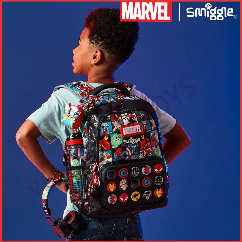 ออสเตรเลีย smiggle Marvel Spider Man อะนิเมะสินค้ากระเป๋าเป้สะพายหลังนักเรียนกระเป๋าเป้สะพายหลังกระเป๋าเป้สะพายหลังน้ําหนักเบาชุดโรงเรียนเริ่มต้นของขวัญ