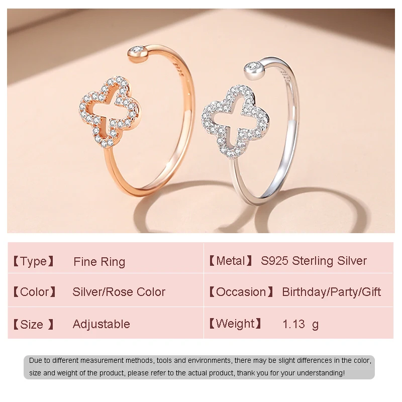 خاتم زوجين من الفضة الإسترليني S925 المشرقة للنساء ، مجوهرات حظ AAA CZ ، هدية حفلة عيد ميلاد ، الأوروبي