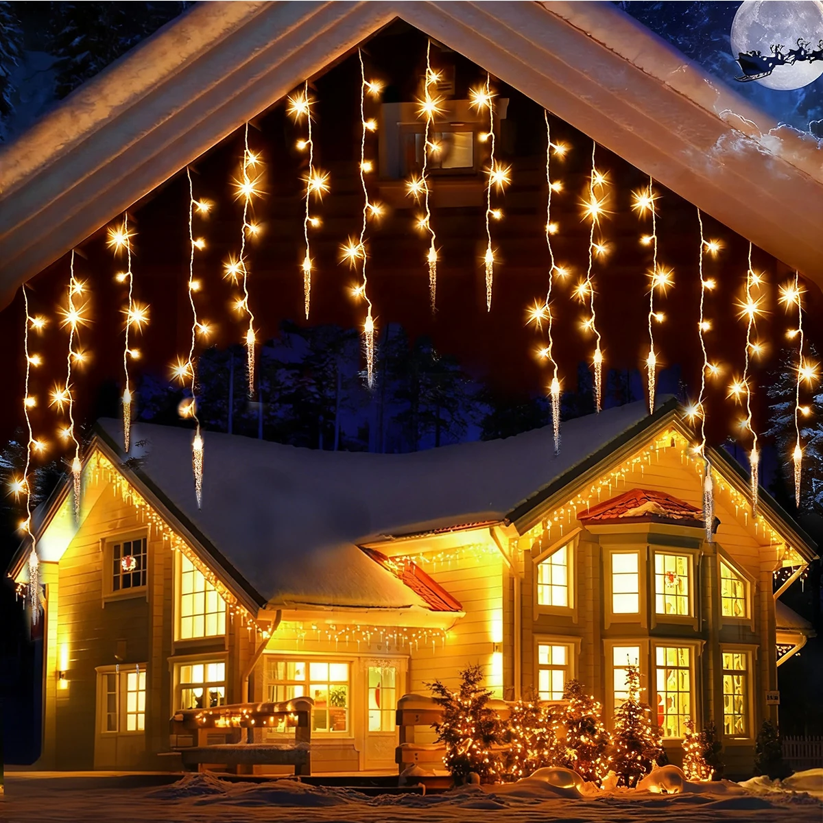 1pc 96 LED Solar Outdoor Icicl - огляд і ціна Pendant Lighting Christmas Decor