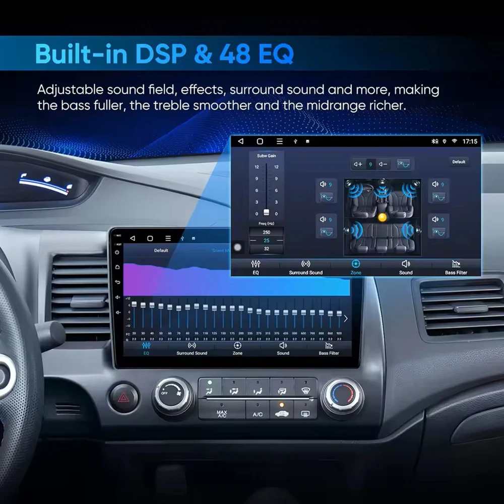 مشغل وسائط متعددة للسيارة Ford Mustang VI S550 2014-2021 راديو فيديو GPS Navi 4G بلوتوث، WiFi أدوات السيارات أندرويد 15