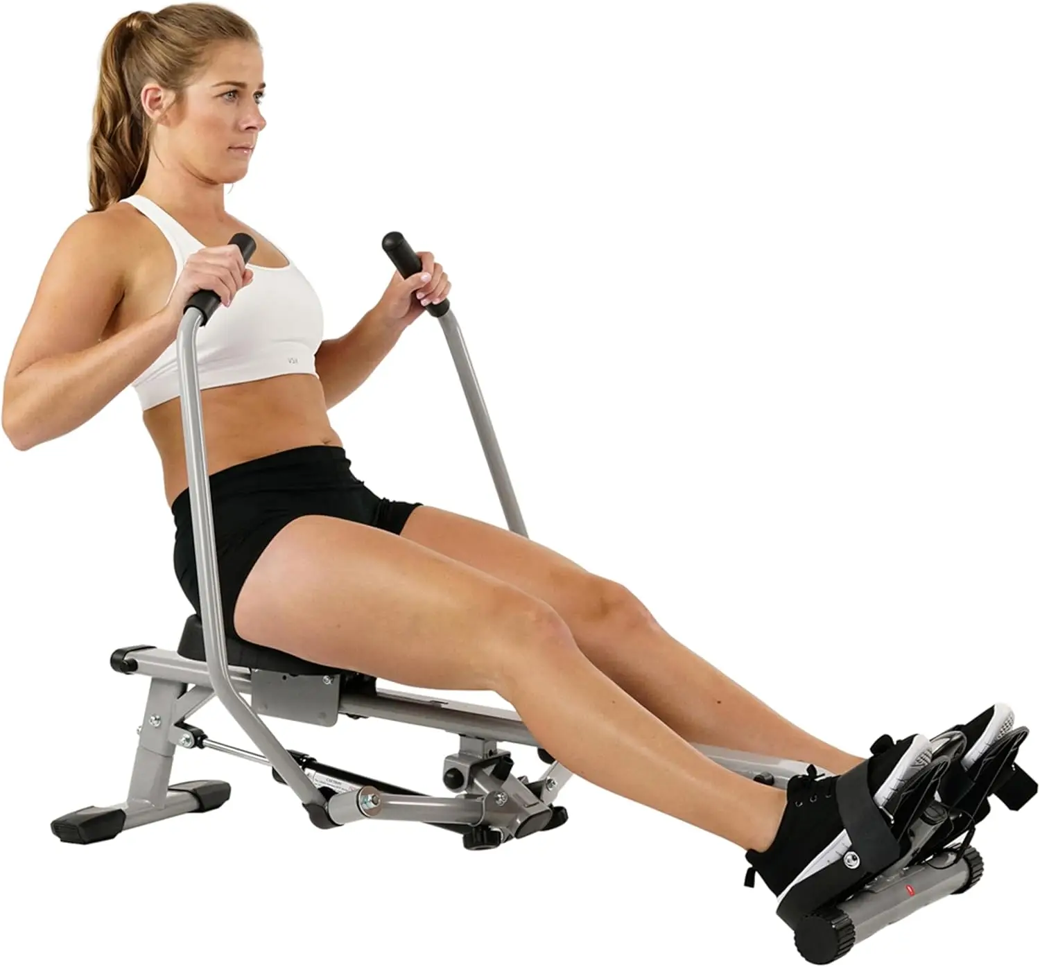 Smart Compact Full Motion Rowing Machine, Full-Body Workout, Low-Impact, Extra-Long Rail, 350 LB Weight Capacity and Optional Fr