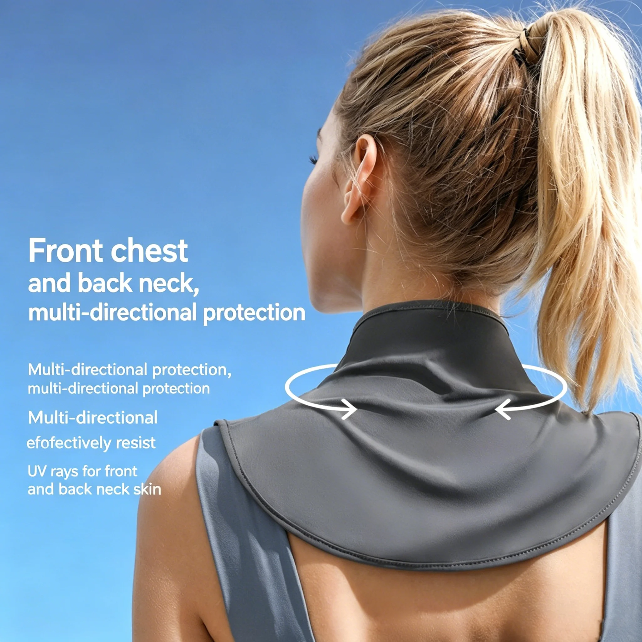 Women Ice Silk Neck Protector Summer Breathable Lightweight Sun Protection Shawl Outdoor Driving UV Resistant Cooling Neck Scarf