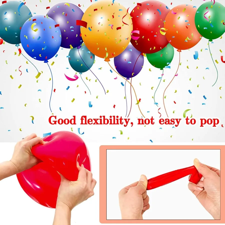 Globos de látex blanco y rojo perla, globo de confeti rojo de 12 pulgadas para cumpleaños, boda, Navidad, novia, decoraciones para fiesta de bienvenida de bebé, 50 Uds.