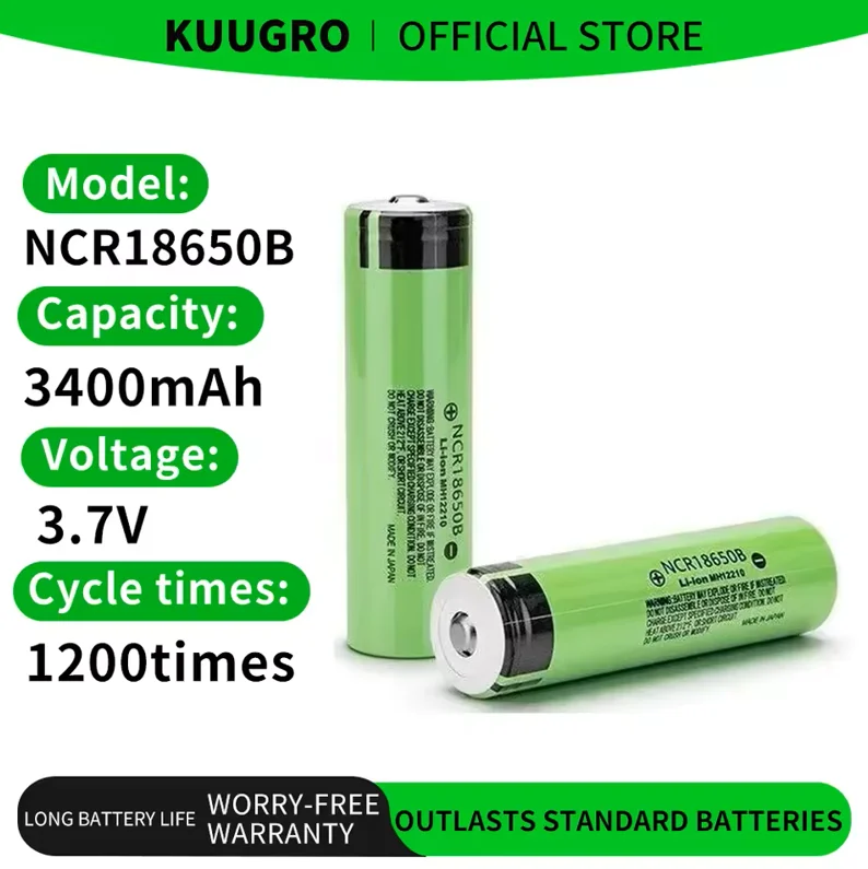 100% NEWEST Original 18650 Battery NCR18650B 3.7V 3400mah 18650 Lithium Rechargeable Battery for Flashlight Batteries+🔋🔋🔋🔋