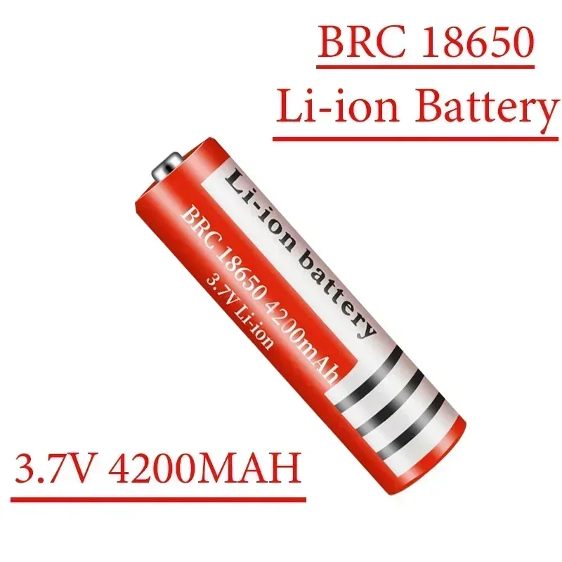 2024NEW Bestselling 18650Battery BRC 18650 3.7V 4200MAH Li Ion Rechargeable Battery Suitable for Toy Models, Shavers Screwdriver