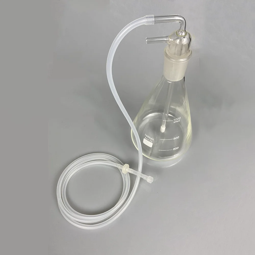 1000mL ozonated water bubbler and humidifier with G2 glass bubbler stem for ozone water and O3 insufflations