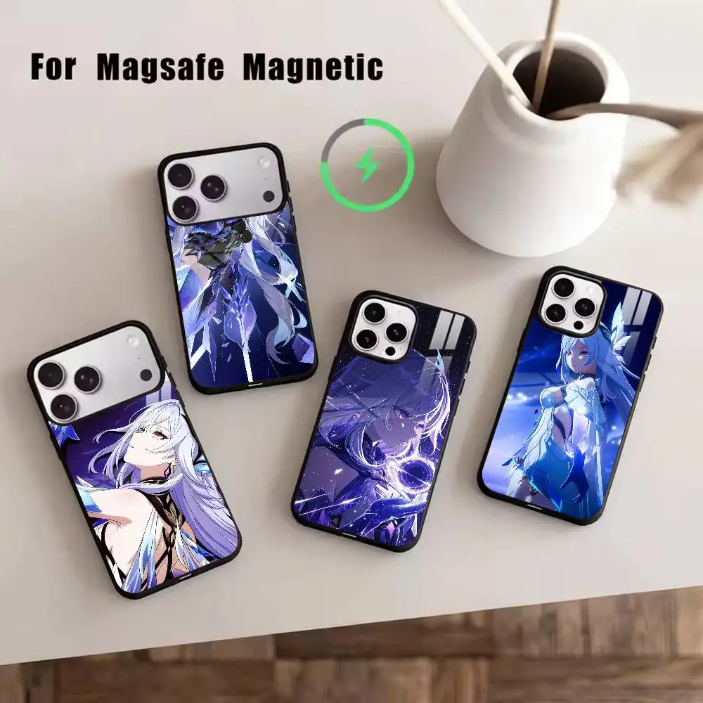 

Skirk G-Genshin Impact Phone Case For iPhone17,16,15,14,13,12,11 Plus,Pro Magnetic For Magsafe Wireless Charging