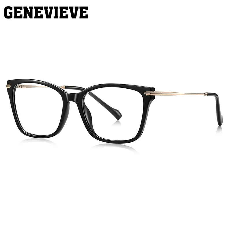 GENEVIEVE إطار مربع هندسي جديد تصميم بسيط مضاد للضوء الأزرق نظارات فوتوكروميك وصفة طبية قابلة للتخصيص LS242 #4
