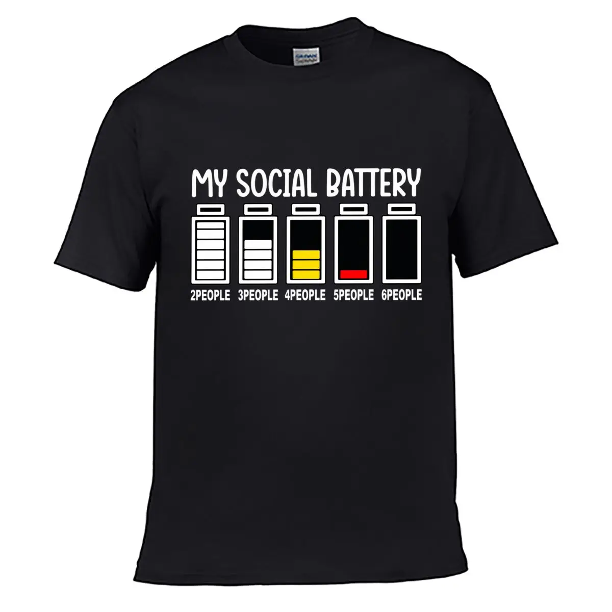 My Social Battery Five Energy Level Icons short-sleeved T-shirt Streetwear Top