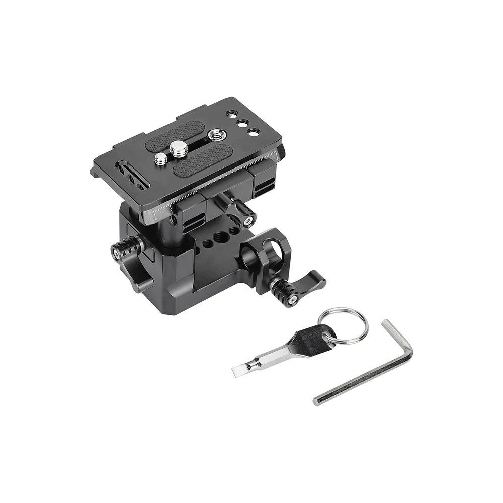 Manfrotto Quick Release Plate With Up-and-down Adjustable 15mm Rail Block And Bottom Cheese Plate Fr Shoulder Mount Rig / Tripod