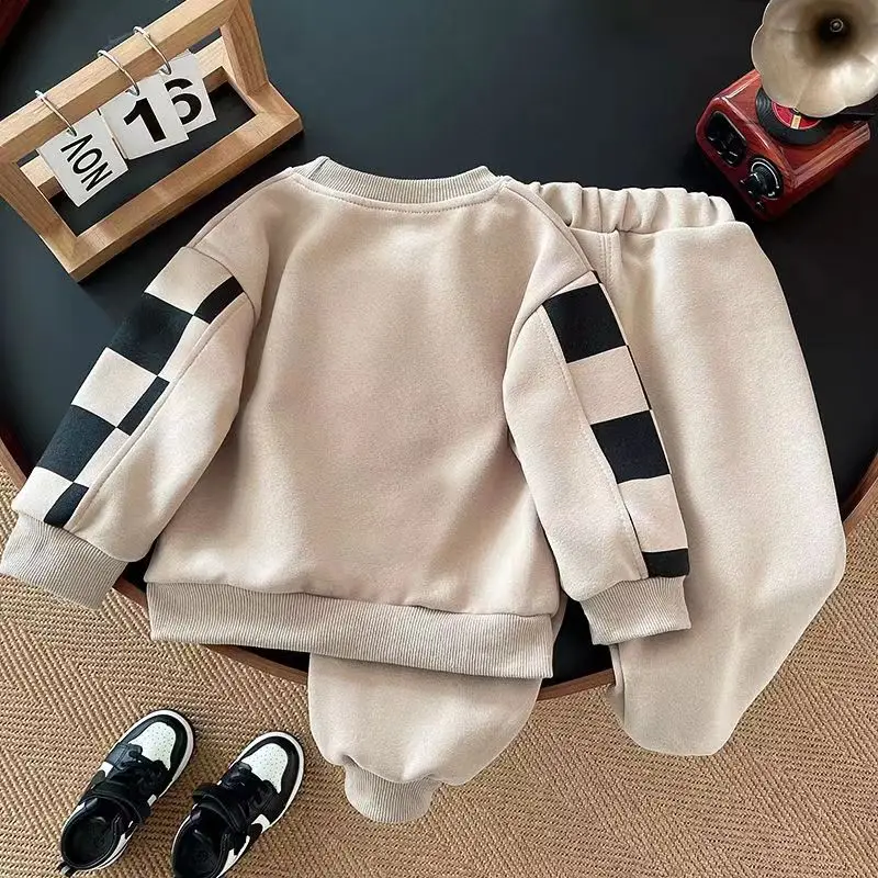 Boys Autumn Sets 2024 New Cartoon Baby Girls Clothes Suits Children\'s Sweatshirts+Sports Pants Kids Spring Casual Fashion Suit