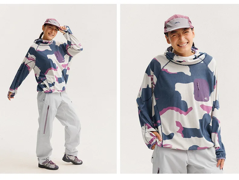 Unisex Leichtgewicht Waffelstruktur Hoodie Schnelltrocknend Langarm T-Shirt Atmungsaktiver Outdoor Sportlicher Pullover für Frühling Herbst – Detail 8