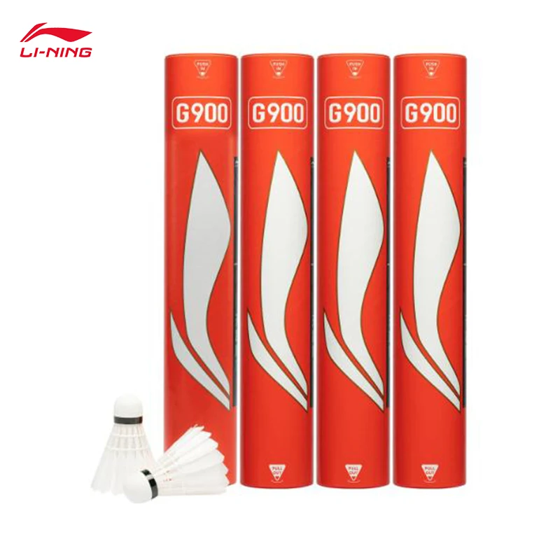 li-ning-badminton-series-g900-badminton-bianco-basic-a-76-velocita-e-77-velocita-set-da-12-pezzi-ayqu003