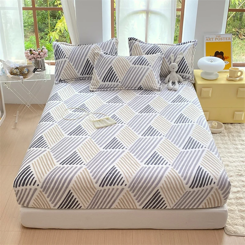 

Комплект теплой фланелевой постельного белья из 3 предметов, осенне-зимнее мягкое удобное постельное белье с наволочкой, украшение для комнаты для мальчиков и девочек