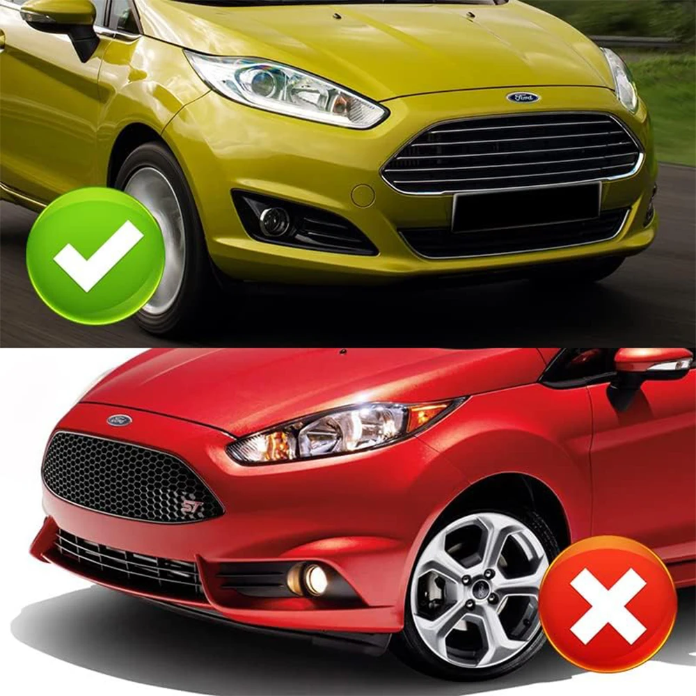 HTTYYX For Ford Fiesta 2014 2015 2016 2017 2018 2019 Model Car Front Bumper Splitter Lip Diffuser Body Kit Spoiler Guard view 6