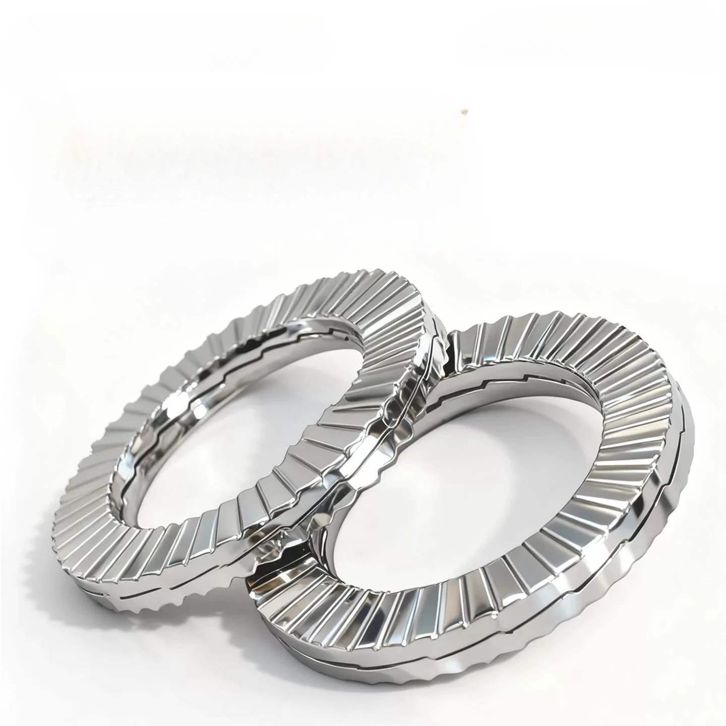 10 PCS Double Stack Self-locking Anti-loosening Gasket 65 Manganese Embedded Locking Teeth Anti-skid Double-sided Layer DIN25201