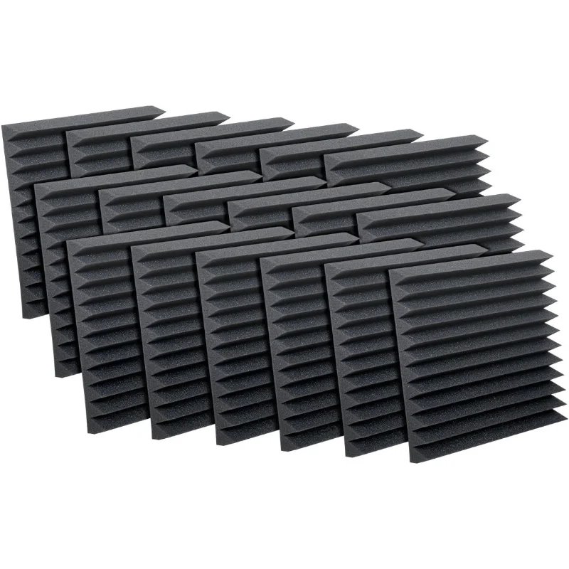 Auralex 2 polegadas Studiofoam Wedgies 1 X1 FootAcoustic Panel 24-Pack - Carvão