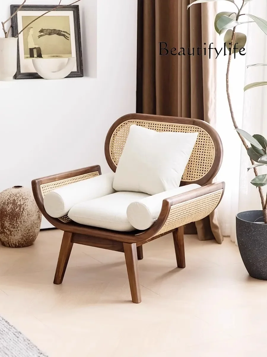 

Japanese-style rattan sofa and chair combination household living room small apartment double triple sofa