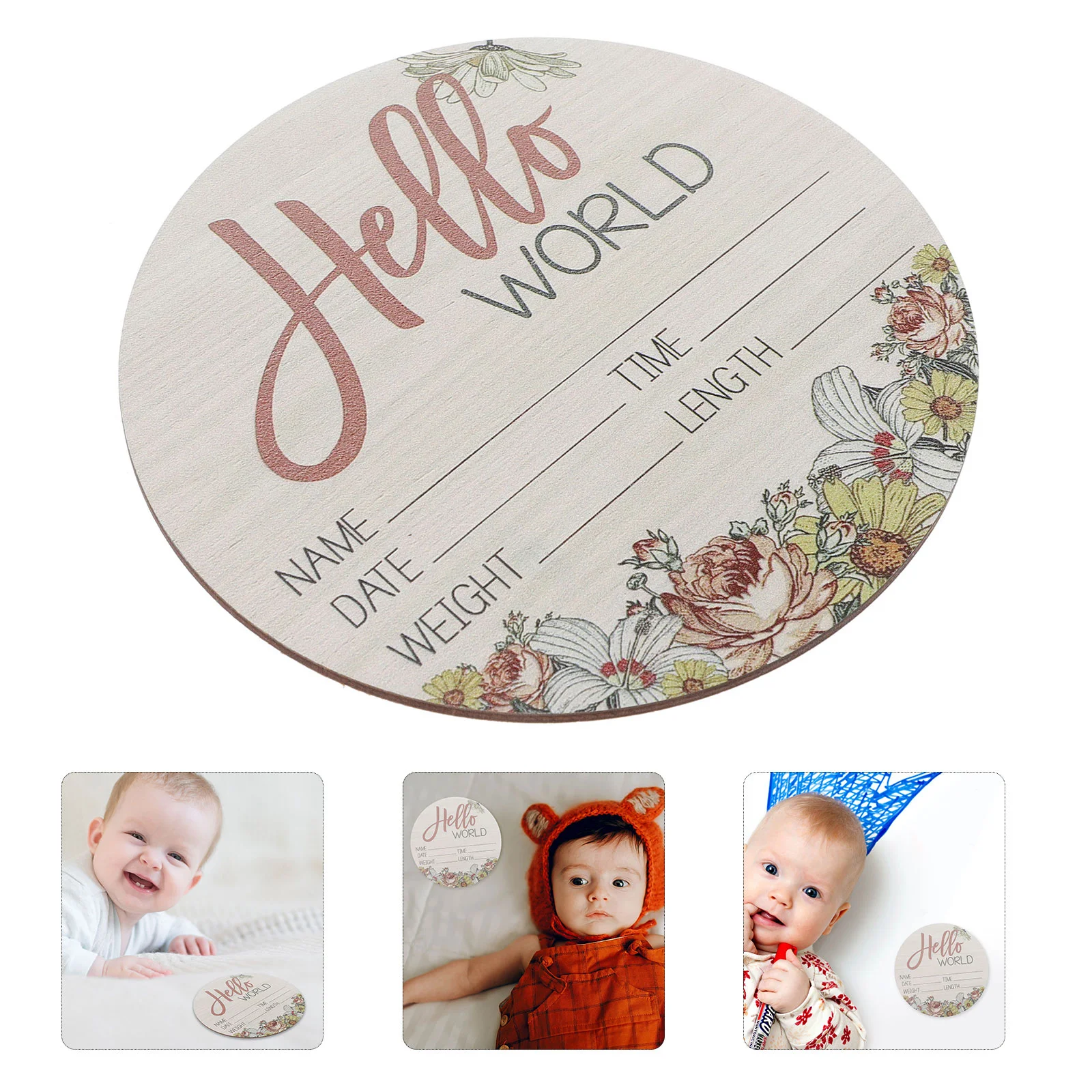 

Personalized for Baby Birth Celebration Photography Newborn Announcement Sign Name Emblems Plates