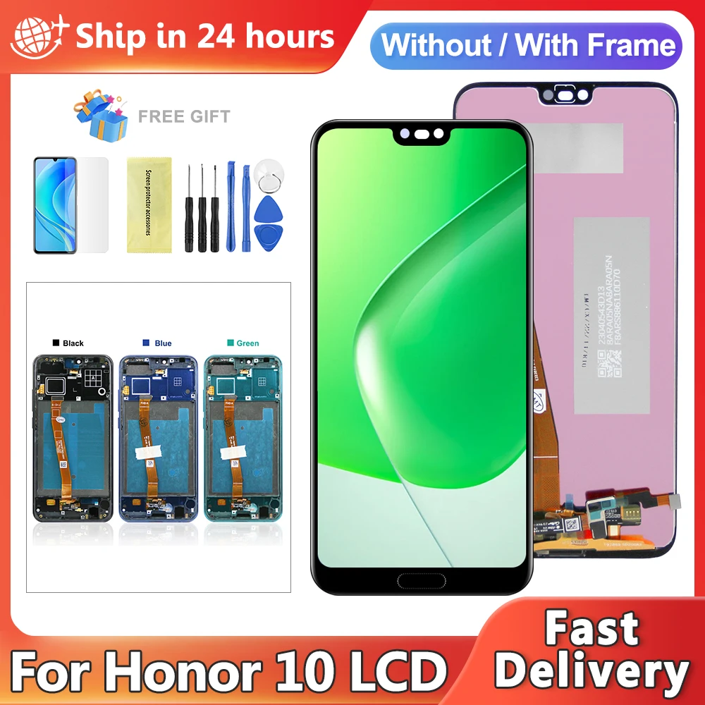 5.84'' Display For Honor 10 COL-L29 L19 AL10 LCD Display Touch Screen Digitizer Assembly For honor10 Screen Replacement