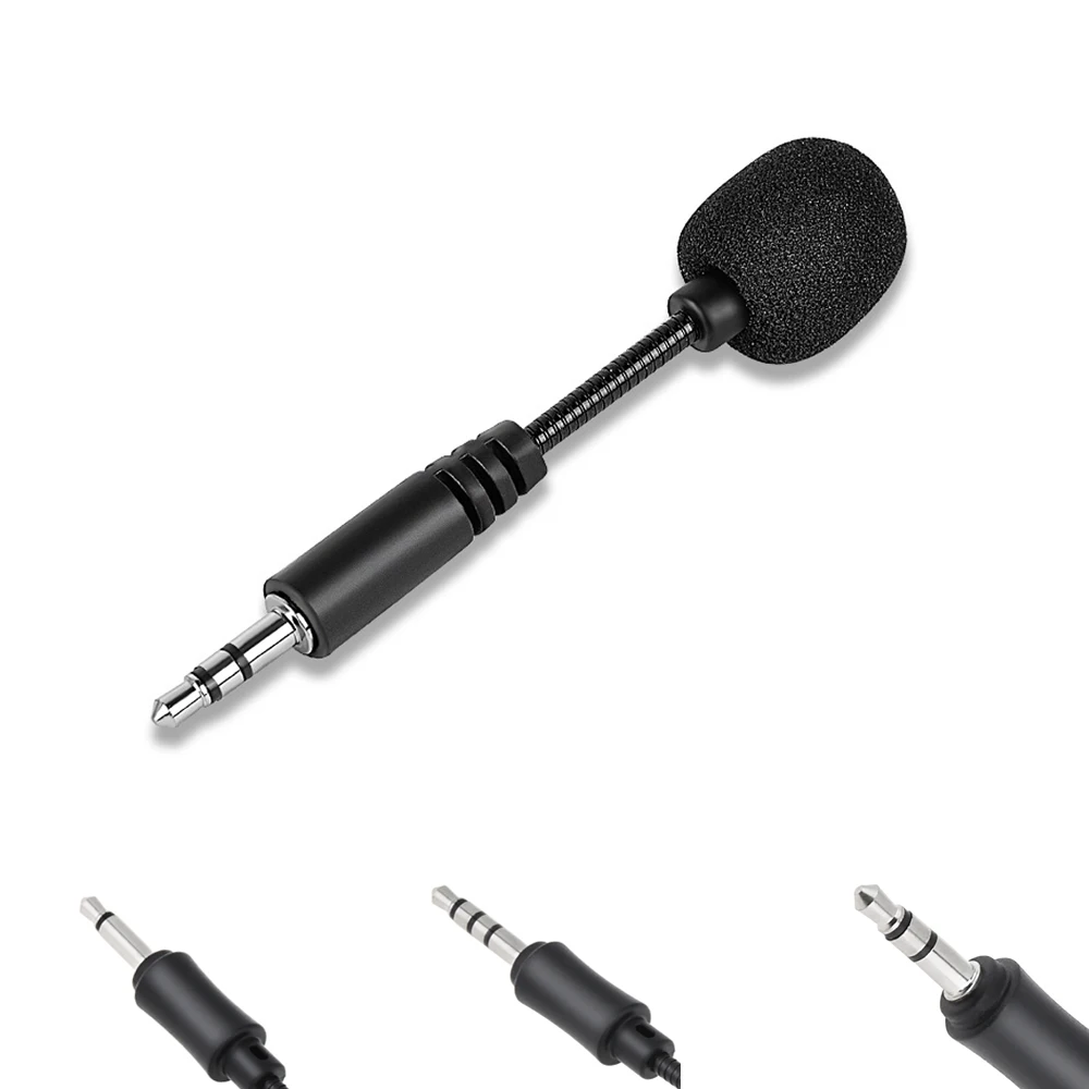 Mini 3.5mm Jack Flexible Capacitance Microphone Mic for Mobile Phone PC Laptop Notebook