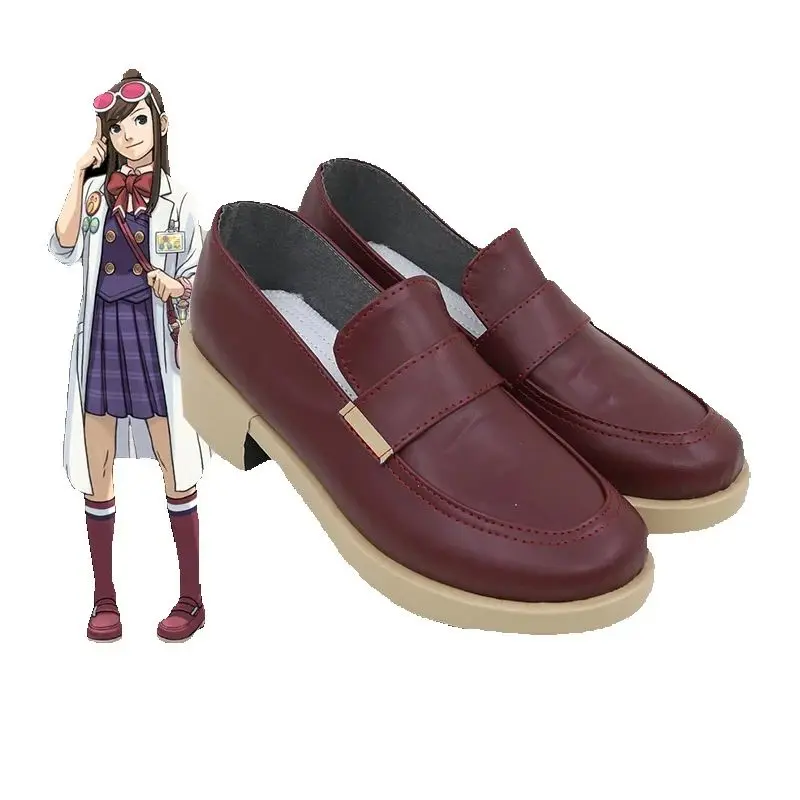 Spiel Ace Attorney Ema Skye Cosplay Schuhe Akane Houzuki Frauen JK Schuhe Halloween Karneval Roleplay