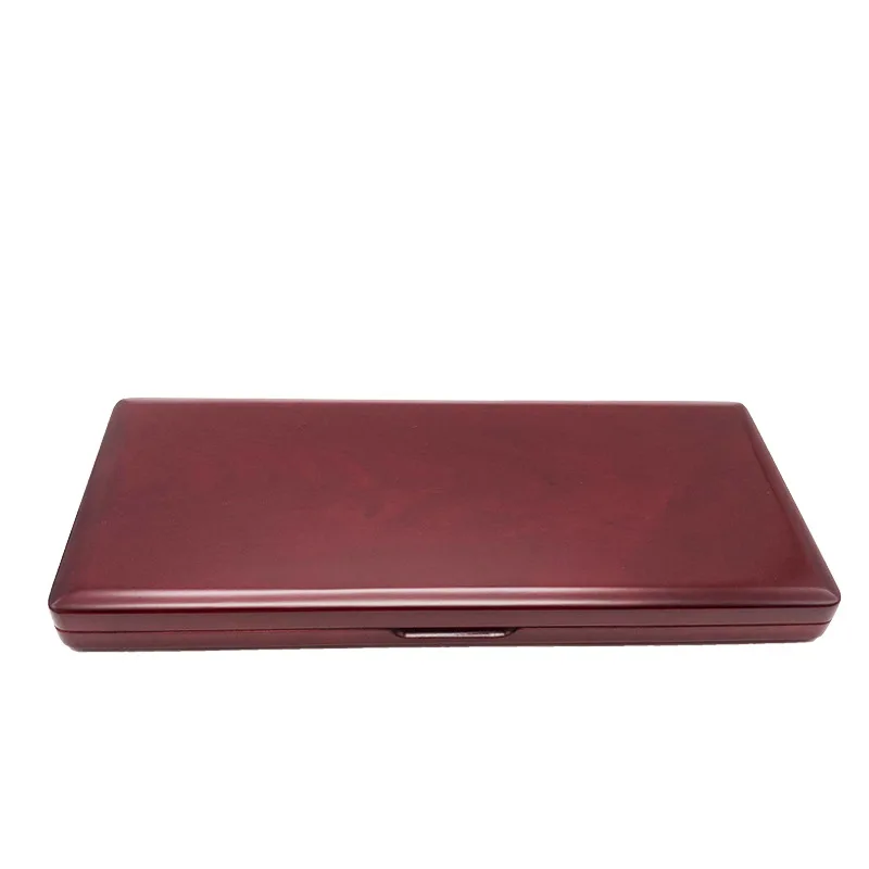 10-Reed Solid Wood Saxophone/Clarinet Reed Case, Soprano/Alto/Tenor Reed Organizer Box, Durable Wooden Storage