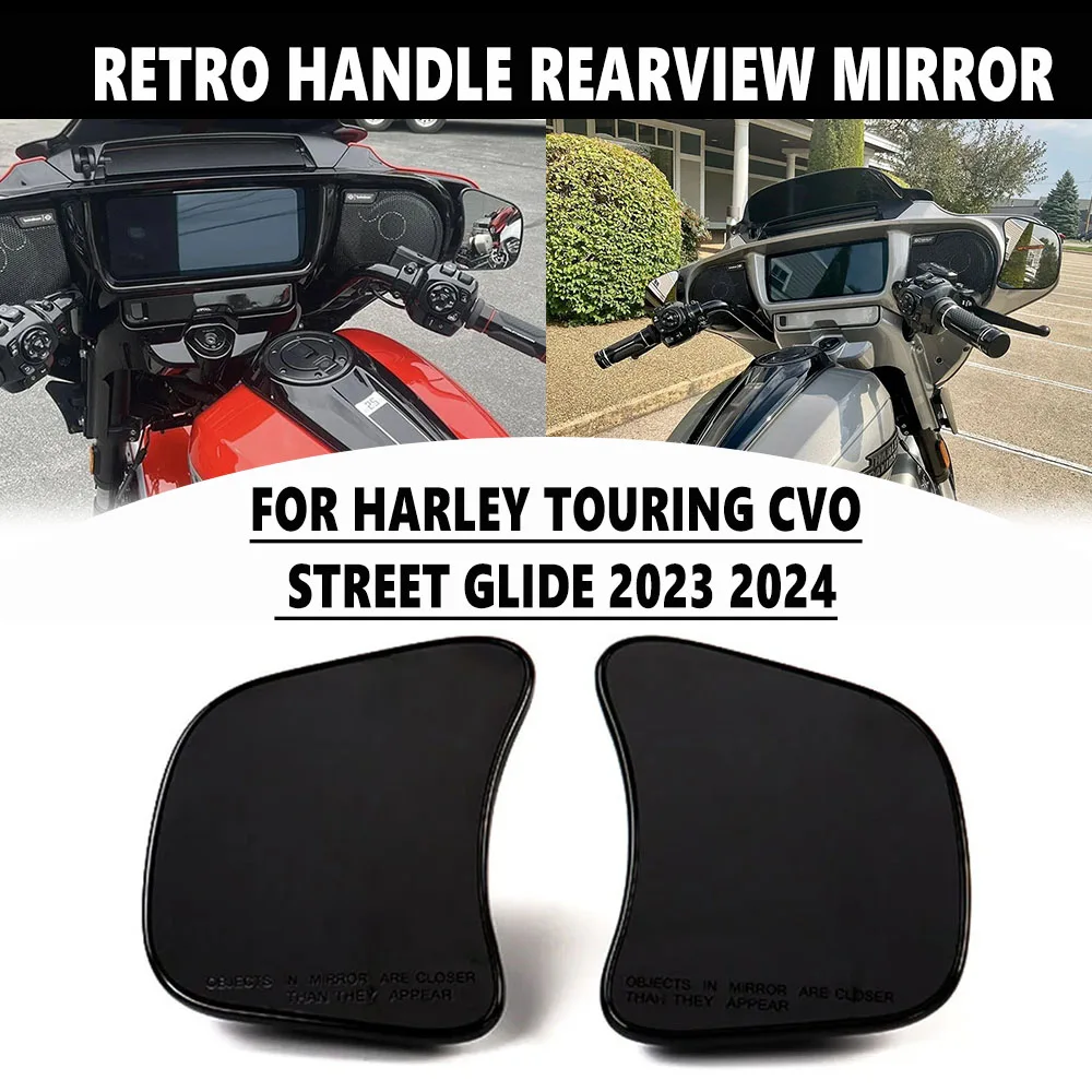 Two Colors Handle Rearview Mirror Street Gliding Motorcycle New Accessory Retro For Harley Touring CV0 Street Gliding 2023 2024