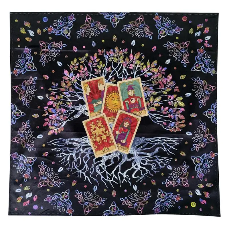 Altar Cloth Tree Of Life Tarot Cloth Alter Tarot Table Cloth Wiccan Spread Top Cloth Spiritual Witchery Table Cloth Witchery