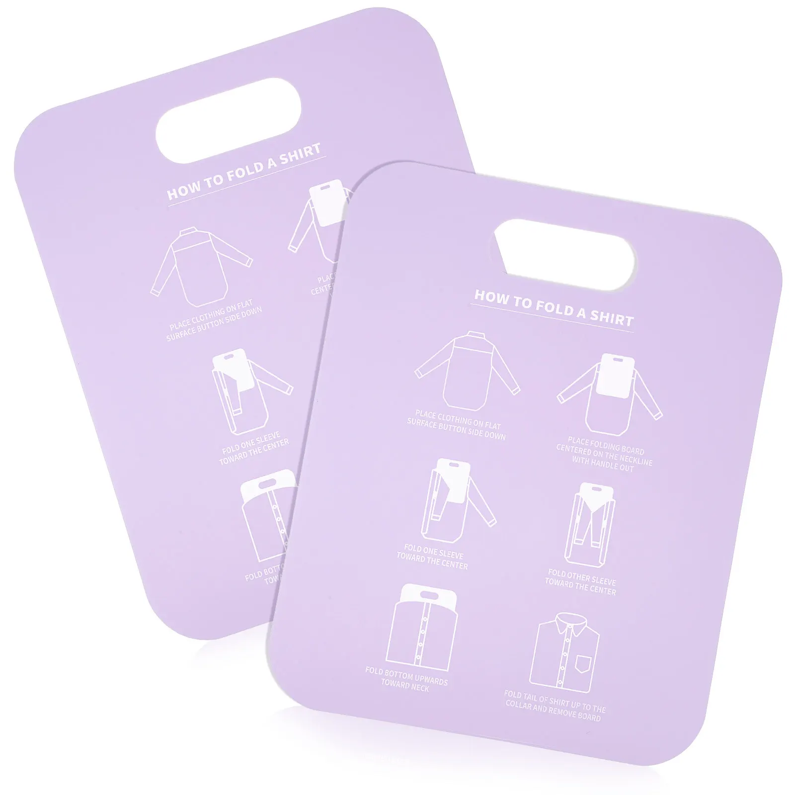 2Pcs Premium PP Folding Board for Shirts T-Shirts Short Long Sleeve Easy Storage Lightweight Clothes Organizer Space Saving