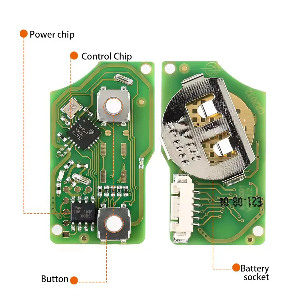 5 peças xhorse xkb501en xkb508en xk série 2 botões vvdi fio remoto chave do carro fob para vvdi2/vvdi mini/ferramenta chave max