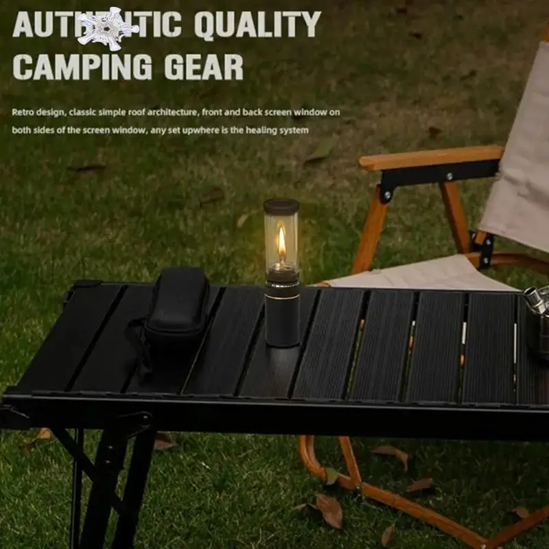 

Windproof Portable Gas Lantern For Camping Adjustable Outdoor Gas Candlelight Lamp For Mountaineering Fishing & BBQ
