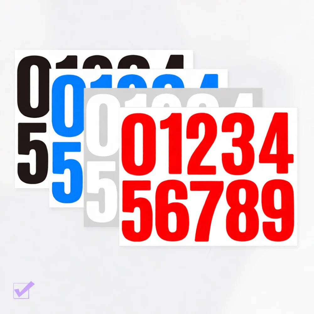 4 Inch Black Vinyl Number Stickers Large Adhesive Decals For Car Door Mailbox Wall Decor Personalized DIY Craft Signage