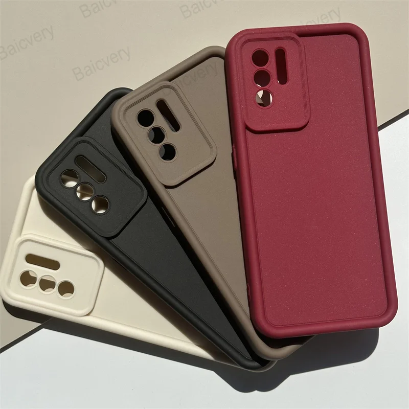 Capas For OPPO A94 CPH2211 5G A95 PELM00 Reno5 Z CPH2211 With Bracket Soft TPU Colorful Matte Border Protection Lens Cover