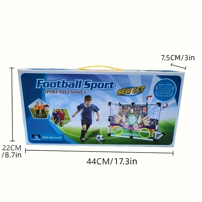 1 Set fermo in tessuto punteggio porta da calcio pieghevole portatile 88CM calcio porta manica montaggio gonfiatore palla