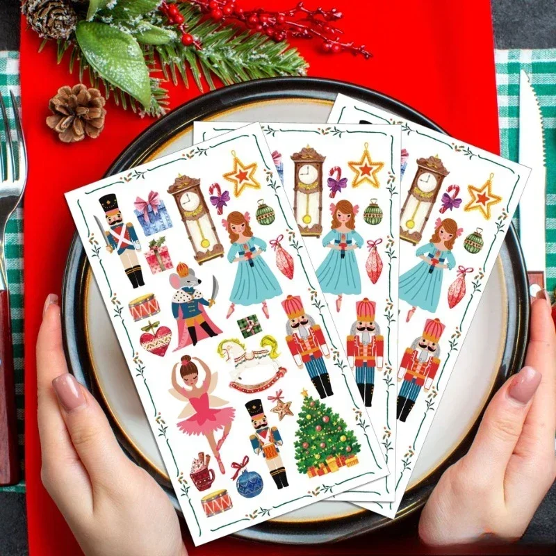 20pcs 33*40cm 2-Ply Nutcracker Soldier Long Paper Napkin Large Size Party Table Paper Christmas Tree Princess Paper Placemat