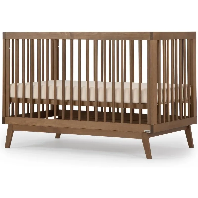 3-in-1 Convertible Crib to Toddler Bed – Wooden Made in Italy, GREENGUARD Gold Certified Small Baby-Safe Finish