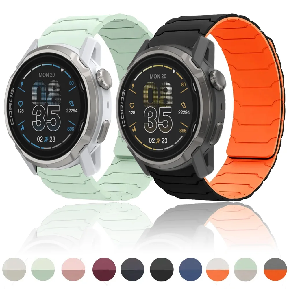 20mm 22mm Magnetisches Silikonarmband für COROS PACE 4 3 2 Pro APEX 4 42mm Komfortables Armband Suunto Vertical 2/Run/Race 2 1 S Correa