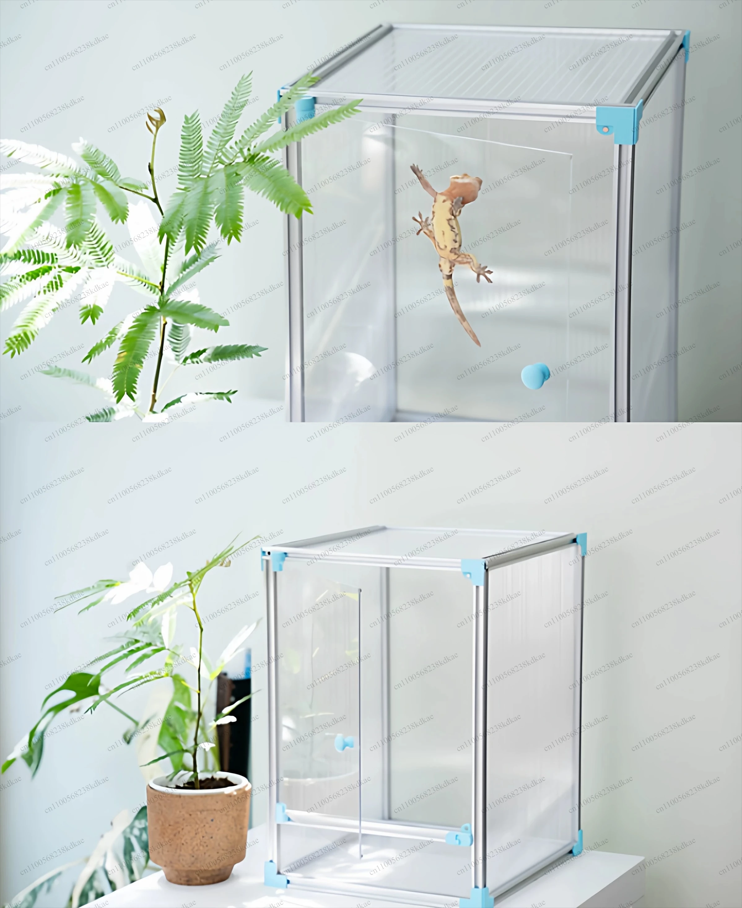 30*30*40 Aluminum Reptile Climbing Breeding Box Pet Landscape Terrarium For Amphibian Small Insect Reptile Feeding Habitat