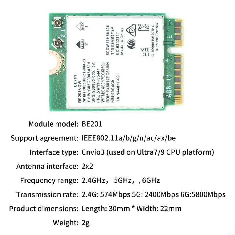 C90F WIFI 7 Adaptador 5800 Mbps Compatível com velocidade velocidade 5.4 conexão 2.4 GHz+5Hz+6 GHz WDIE