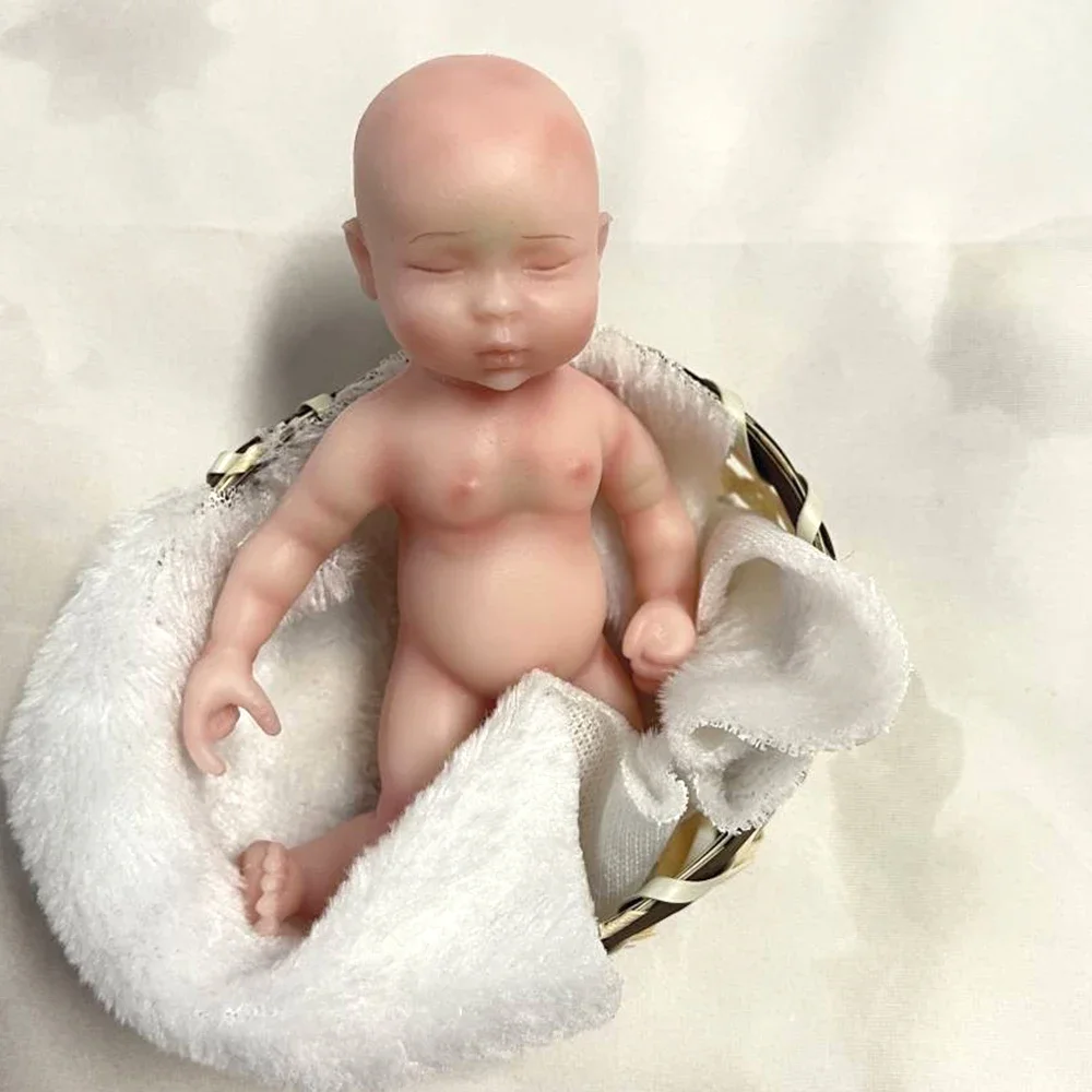 15cm Girl Baby Doll Toys for Kids Soft Full Body Silicone Reborn Doll Daily Stress Relief Toy Birthday Gift