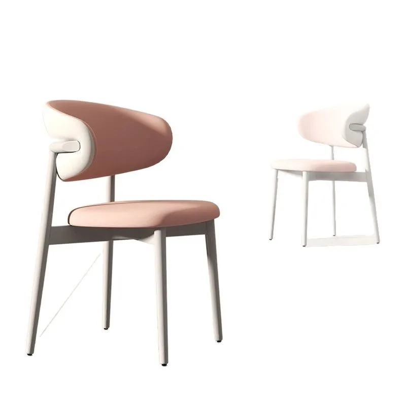

French cream style light luxury thickened dining chair home modern simple Internet celebrity