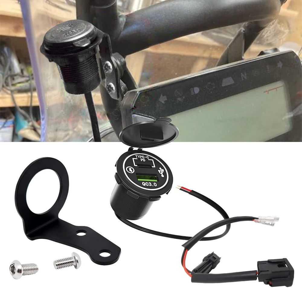 

Quick Charge Type-c PD USB Port Kit Fits Honda CRF300L Rally 2021+ / CRF250L Rally 2019+