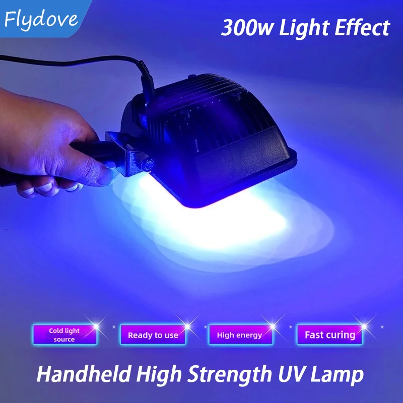 

Handheld UV Curing Lamp Handle UV Lamp 300W Shadowless Adhesive Plate Printing Lamp Crystal Drop Glue Resin Ink Paint LCD Screen