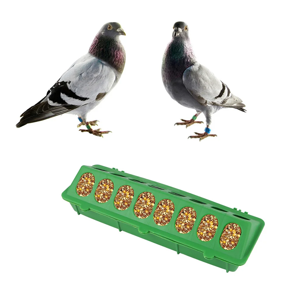 

2Pcs Pigeon Feeding Troughs Plastic Cage Food Boxes Anti-Spatter Feeding Groove Bowls Suitable for Gardens Yards Parks Wild Bird
