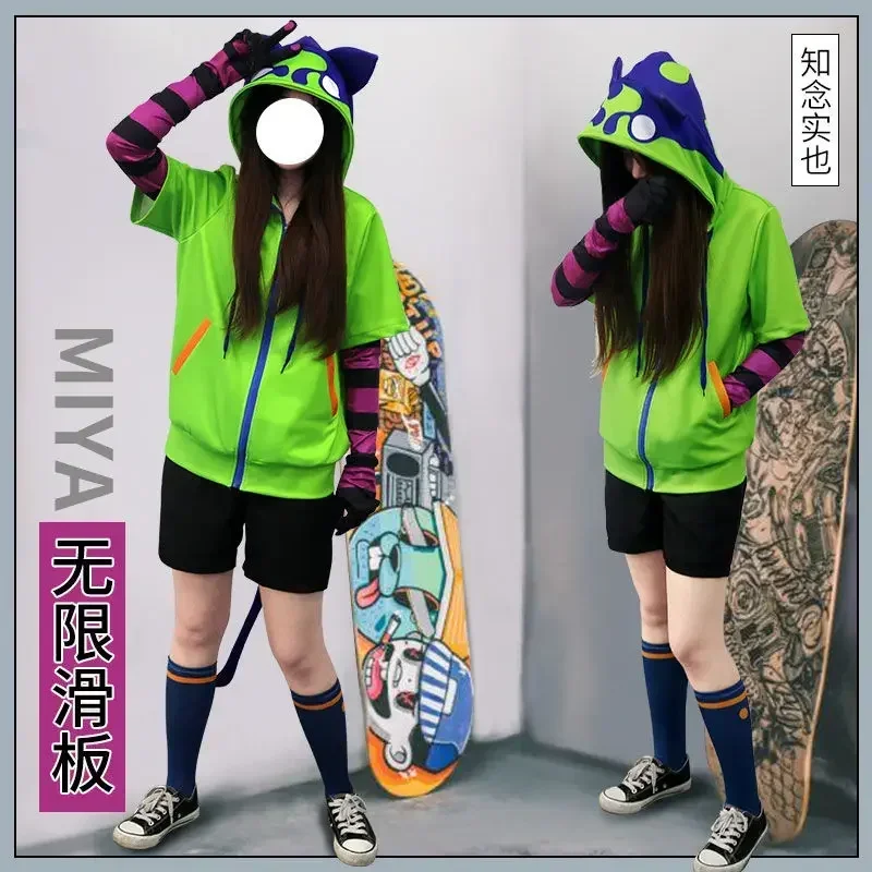 SK8 The Infinity-uniforme de Cosplay para fiesta de Halloween, traje deportivo para adultos, Sudadera con capucha, disfraz de Anime Chinen Miya