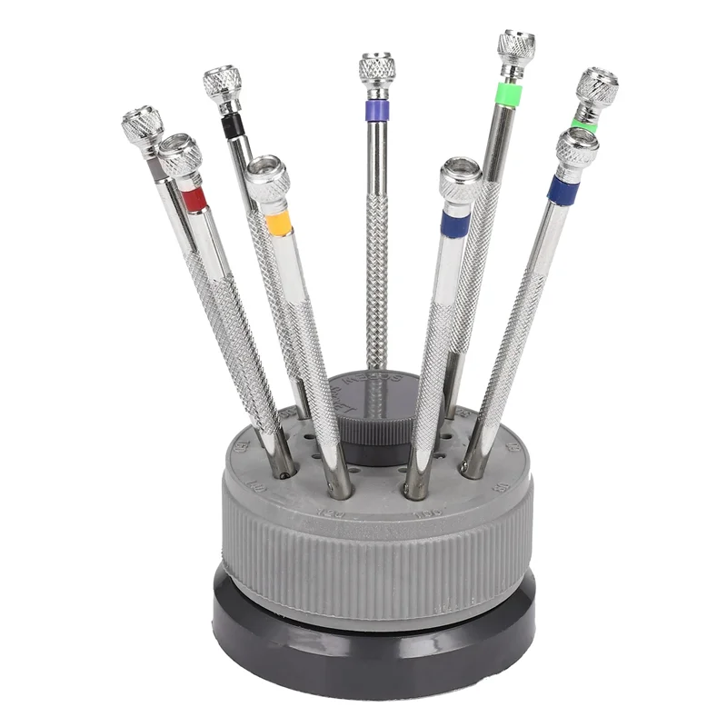 

【Today-Only!】0.5-2.5mm Steel Precision Screwdriver Set/9Pcs for Watch Repairing Portable Watchmaker Blade Assort Slotted Tools