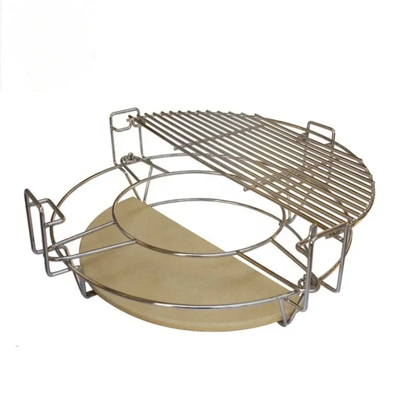 Stainless Accessory Bbq Grill Wire Mesh Kamado Parts Barbecue Divide& Conquer Cooking System