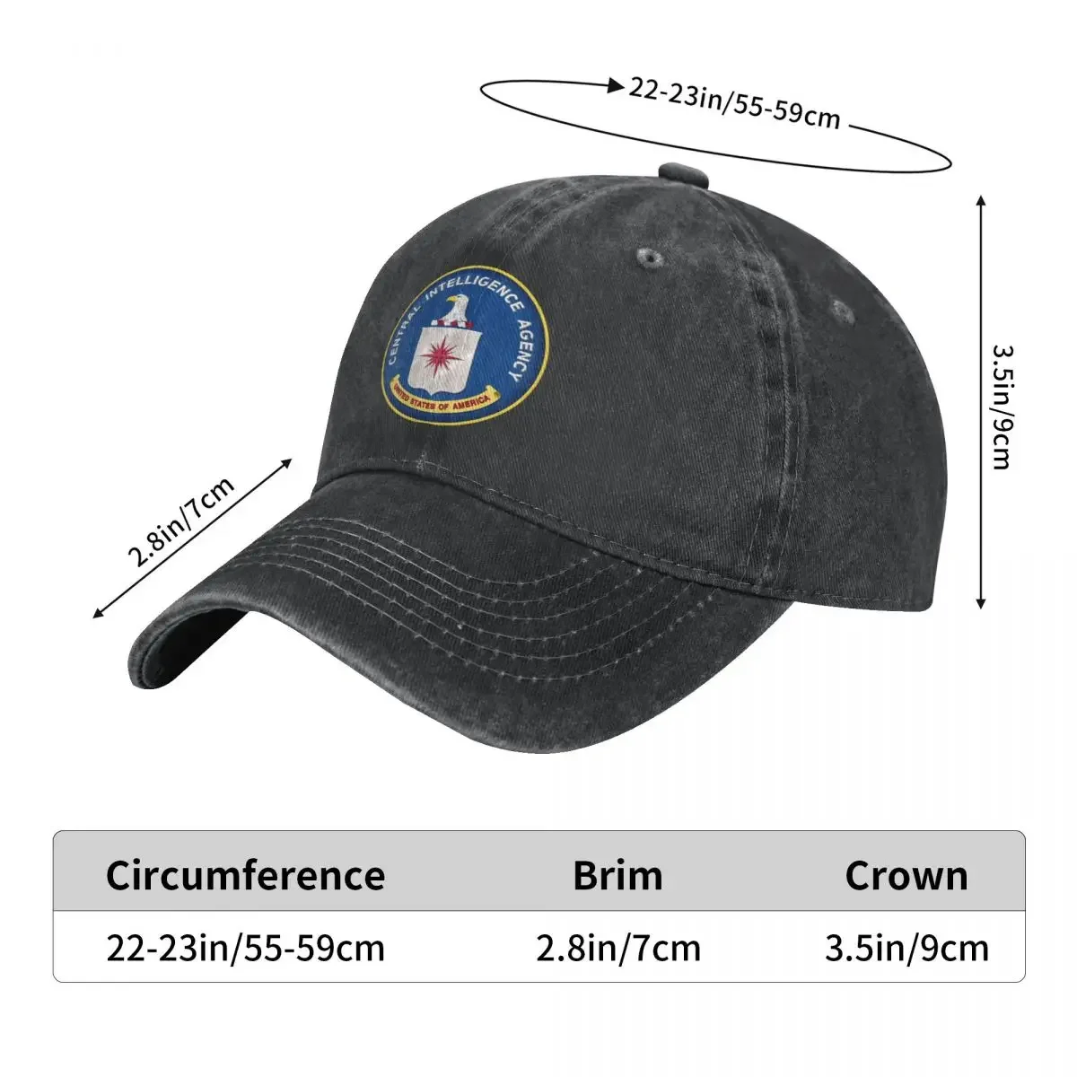 2024 CIA Funny Baseball Cap cotton Hats Adjustable Hat Fashion Casual Cap Truck driver Hat - view 4