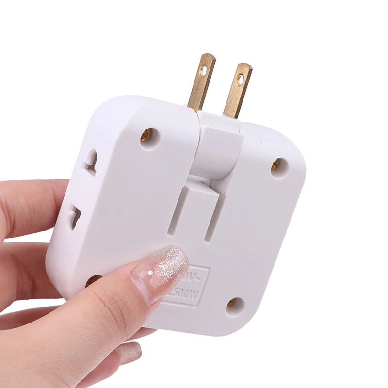 EU Extension Plug Electrical Adapter 3 In 1 Adaptor 180 Degree Rotation Adjustable For Mobile Phone Charging Converter Socket